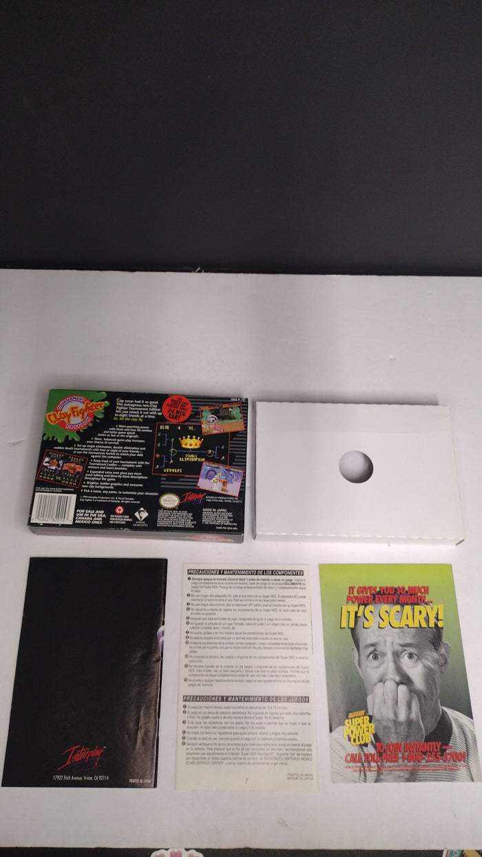 Clay Fighter: SNES  Authentic Box & Manual ONLY