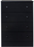 COEPTO Black 27" Wide 4 Drawer Chest