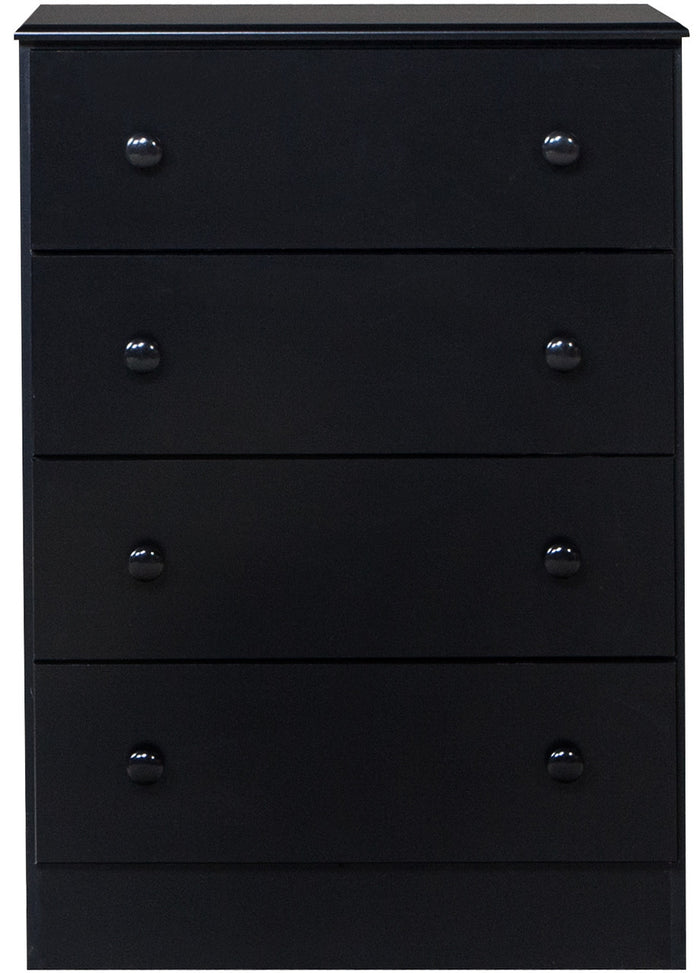 COEPTO Black 27" Wide 4 Drawer Chest