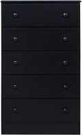 COEPTO Black 27" Wide 5 Drawer Chest