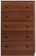 COEPTO Cherry 27" Wide 5 Drawer Chest
