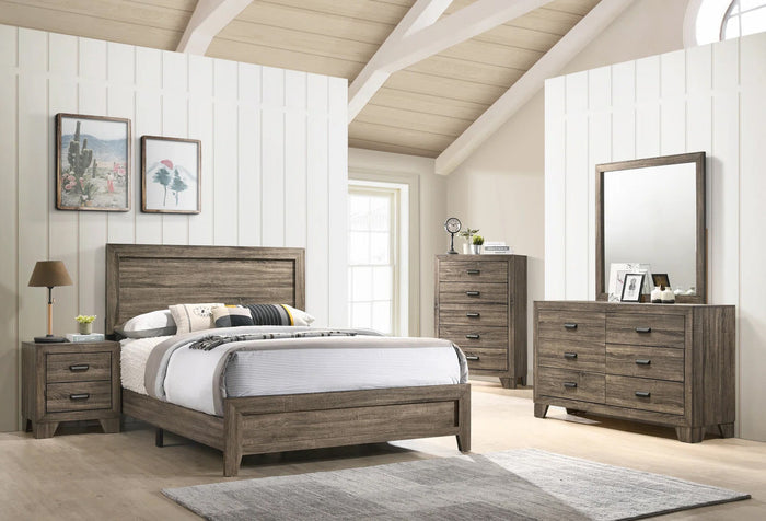 CONSTANZA Brown 58" Wide Dresser & Mirror