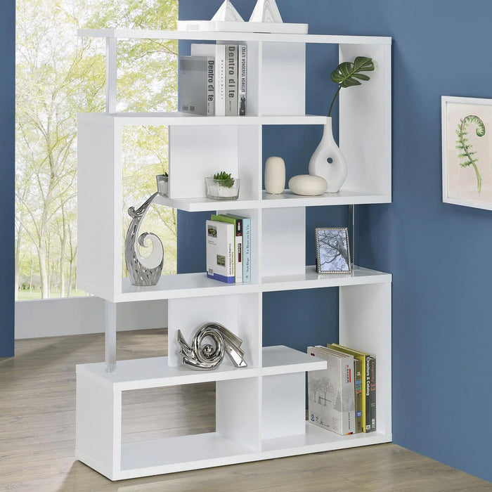 COURIER White 47" Wide Bookshelf (RTA)