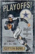 Dallas Cowboys 26" Height Playoffs Wall Art