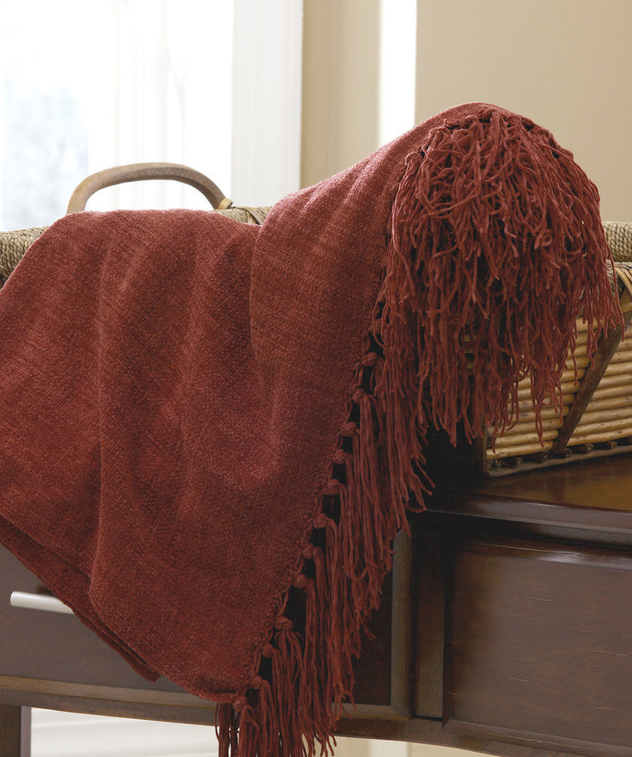 Delia Burgundy Decorative Throw