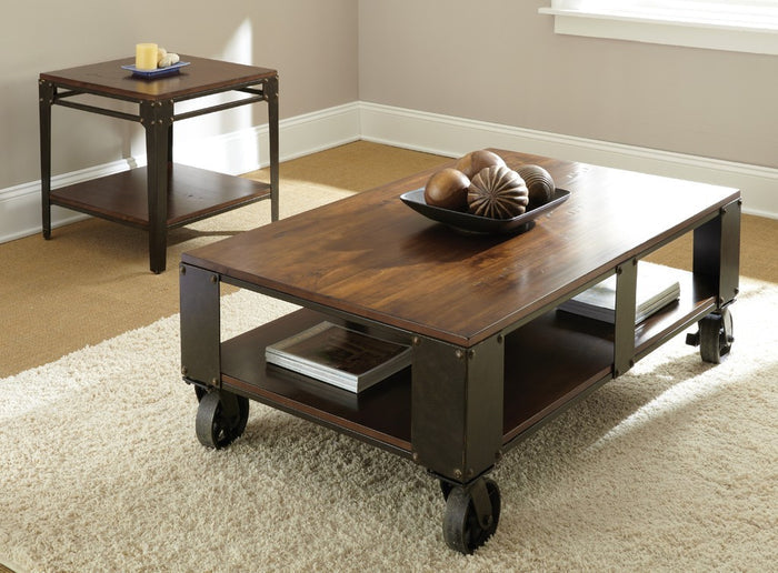 Delta Brown Two-Tone End Table