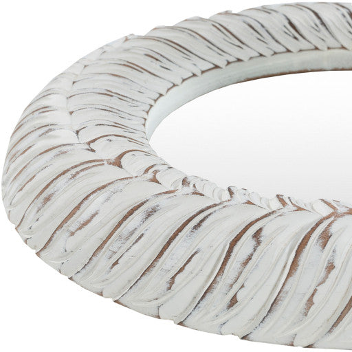 DHARMA 18" White Wall Mirror