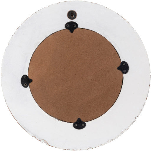 DHARMA 18" White Wall Mirror
