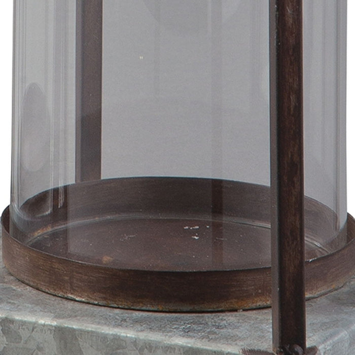 Diedrick - Lantern Set (Set of 2) - Gray / Black