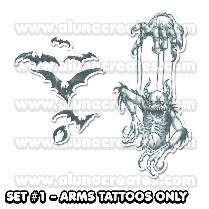 Eddie Munson - Stranger Things | Temporary Tattoos | FULL SET - AlunaCreates