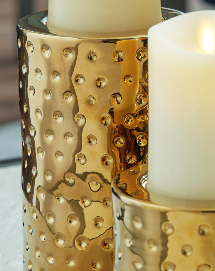 ERROL Gold 11" Height Candle Holders
