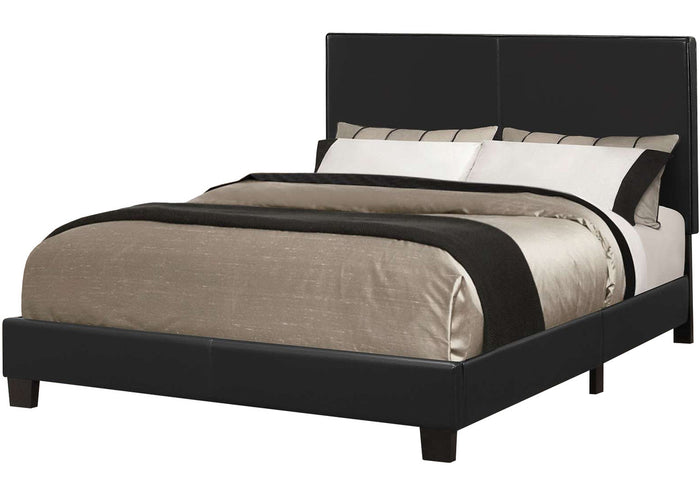 EVAN Black Faux Leather 46" Height Bed