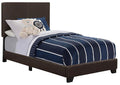 EVAN Brown Faux Leather 46" Height Youth Bed