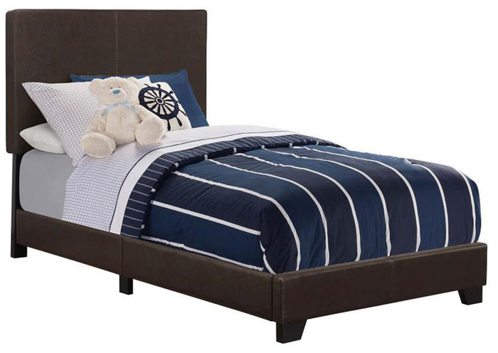 EVAN Brown Faux Leather 46" Height Youth Bed