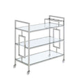Ezra - Serving Bar Cart - Chrome