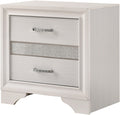 FELIZA White 26" Wide Nightstand with Hidden Drawer