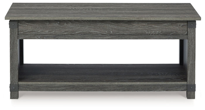 Freedan - Rect Lift Top Cocktail Table - Grayish Brown