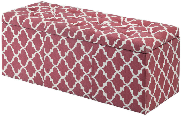Fusion Red Storage Ottoman
