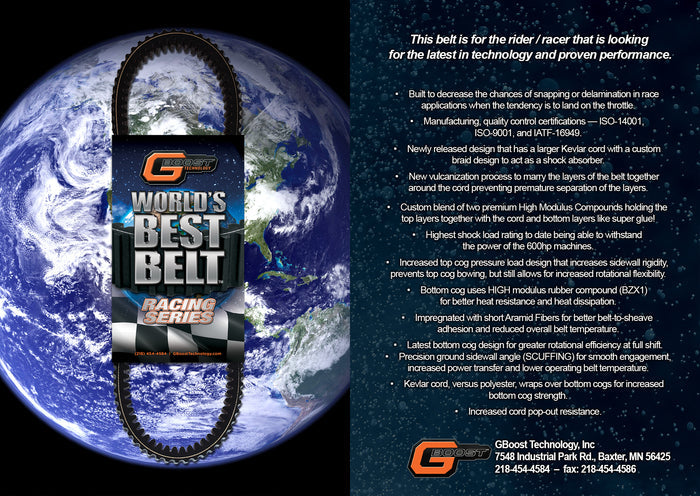 GBoost Racing Series World's Best Belt | Can-Am X3 & Defender