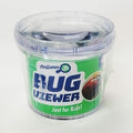 Clear plastic cylindrical container with a magnifying lid and green label with a ladybug, sealed in shrink-wrap.