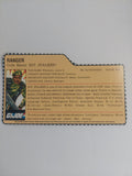 G.I. Joe Ranger Sgt. Stalker File Card