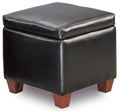 GREER Black Storage Ottoman