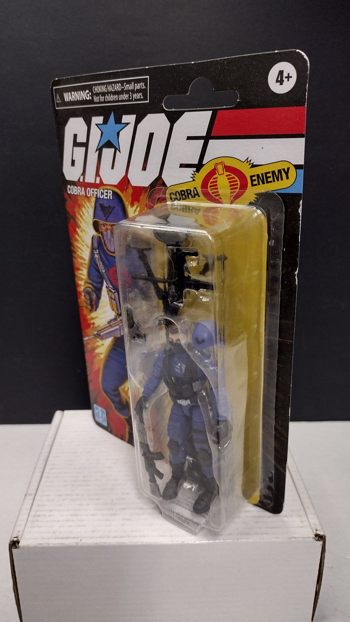 Hasbro G.I. Joe Retro Collection Cobra Officer 3.75" Action Figure (Walmart Exclusive - On Card, Right side Bubble Lift)