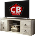 HAZEN Whitewash 60" Wide TV Stand (RTA)