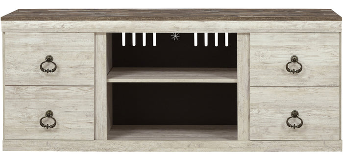 HAZEN Whitewash 60" Wide TV Stand (RTA)