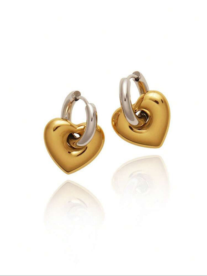 HEART CHARM HOOPS