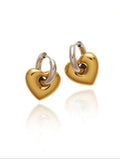 HEART CHARM HOOPS