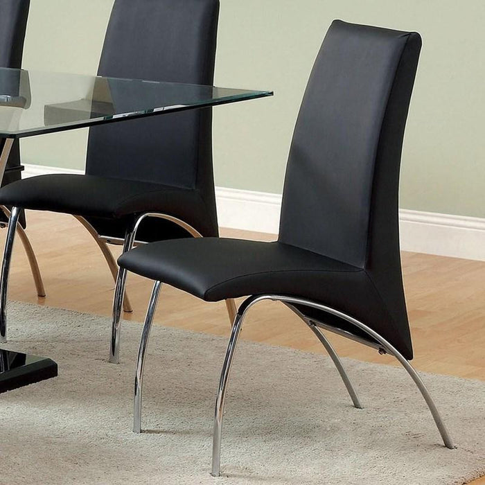 HEIZER Black 17" Wide Dining Chair