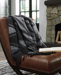HENRY Black & Gray 50" x 60" Decorative Throw