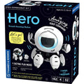 Thames & Kosmos STEM kit box featuring a white, round six-legged robot with a glowing blue eye.