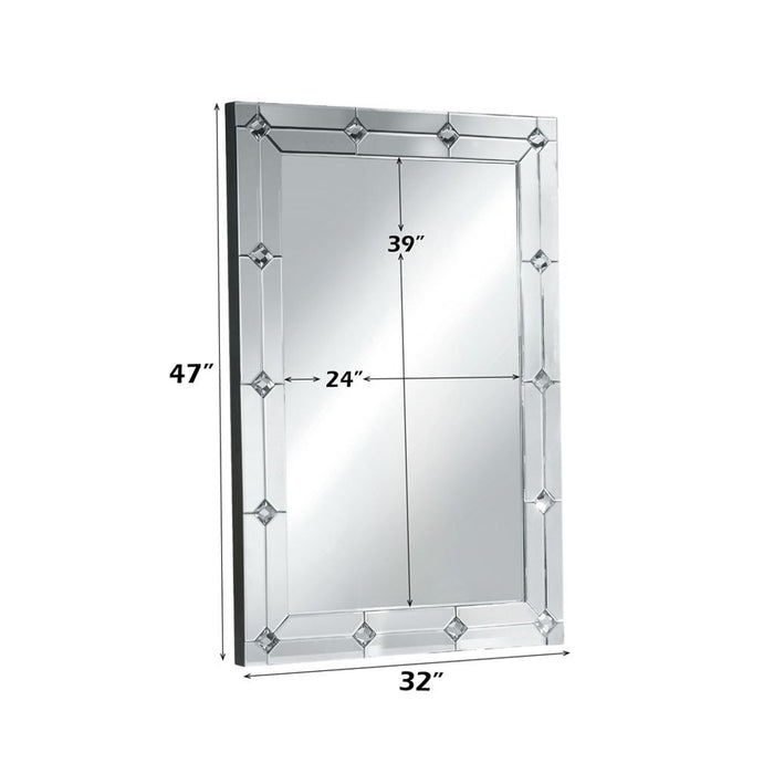 Hessa - Accent Mirror - Mirrored & Faux Rhinestones