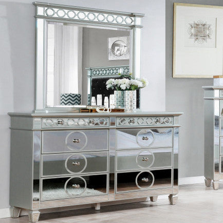 INSIGNA Mirrored 64" Wide Dresser & Mirror