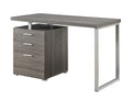 IVA Gray 47" Wide Desk with File Cabinet (RTA)