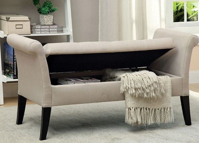 JESSICA Beige Storage Bench