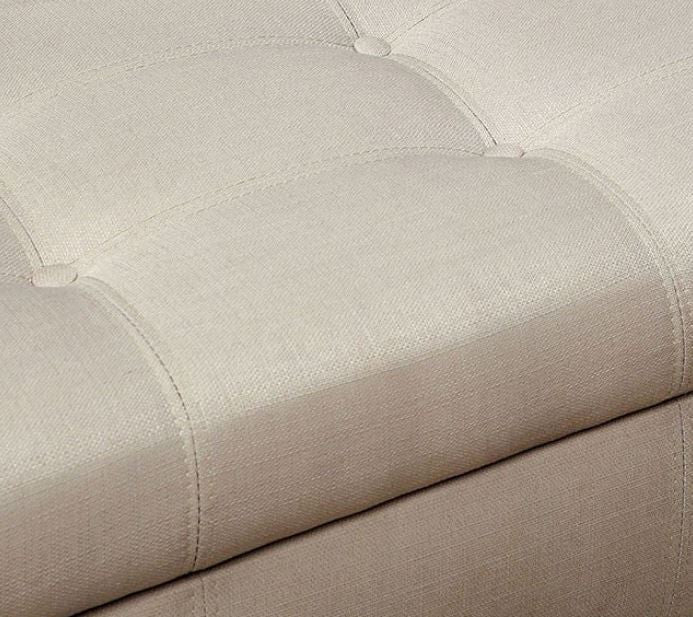 JESSICA Beige Storage Bench