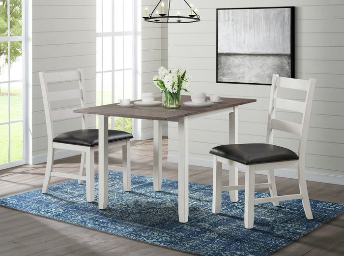 KALVEN White & Black 20" Wide Dining Chair