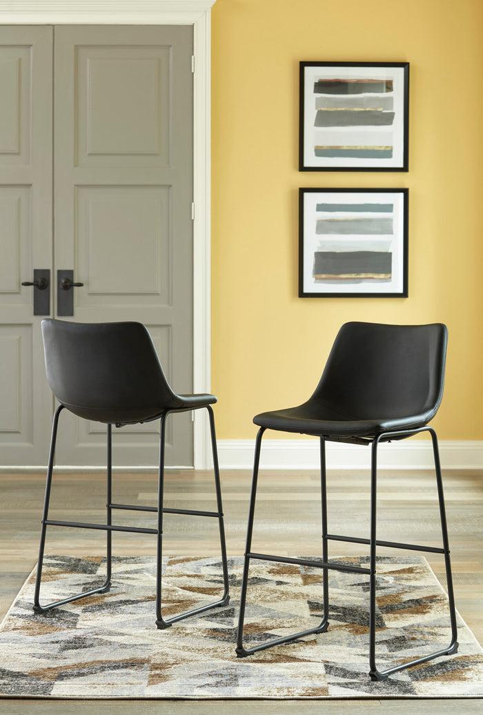 KAYCE Black 19" Wide Barstool