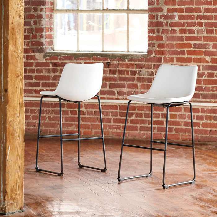 KAYCE White 19" Wide Barstool