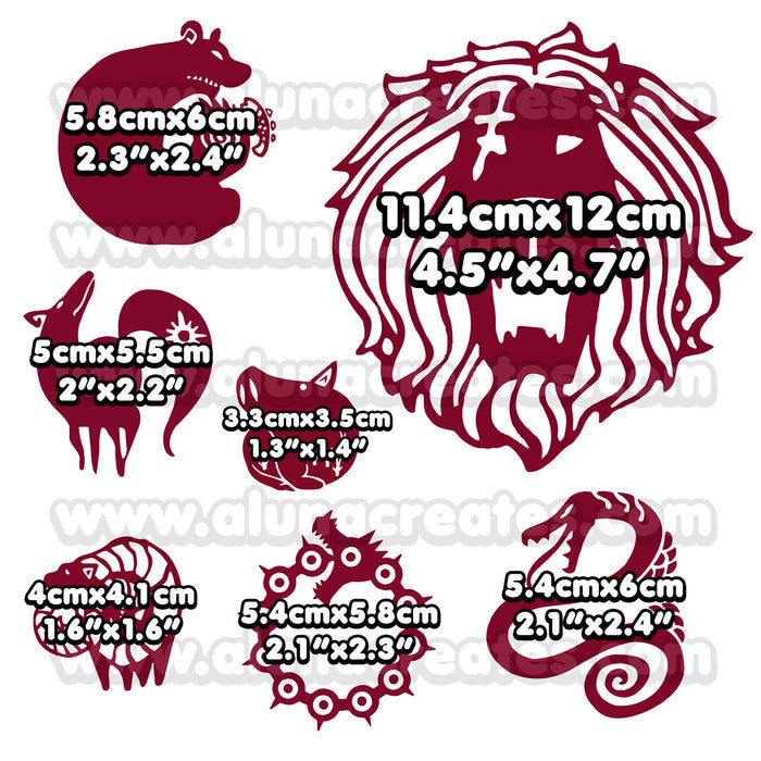 King (Sloth) - 7 Deadly Sins | Temporary Tattoos | SET OF 2 - AlunaCreates