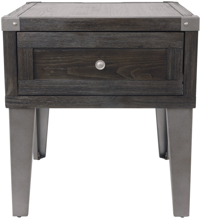 KREIMER 22" Wide End Table with USB Ports