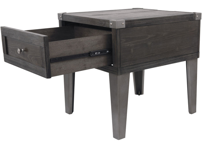 KREIMER 22" Wide End Table with USB Ports