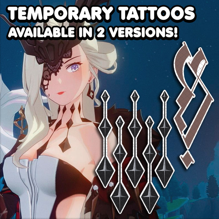 La Signora - Genshin Impact | Temporary Tattoos | FULL SET - AlunaCreates
