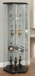LANGPORT 24" Wide Black Curio Cabinet
