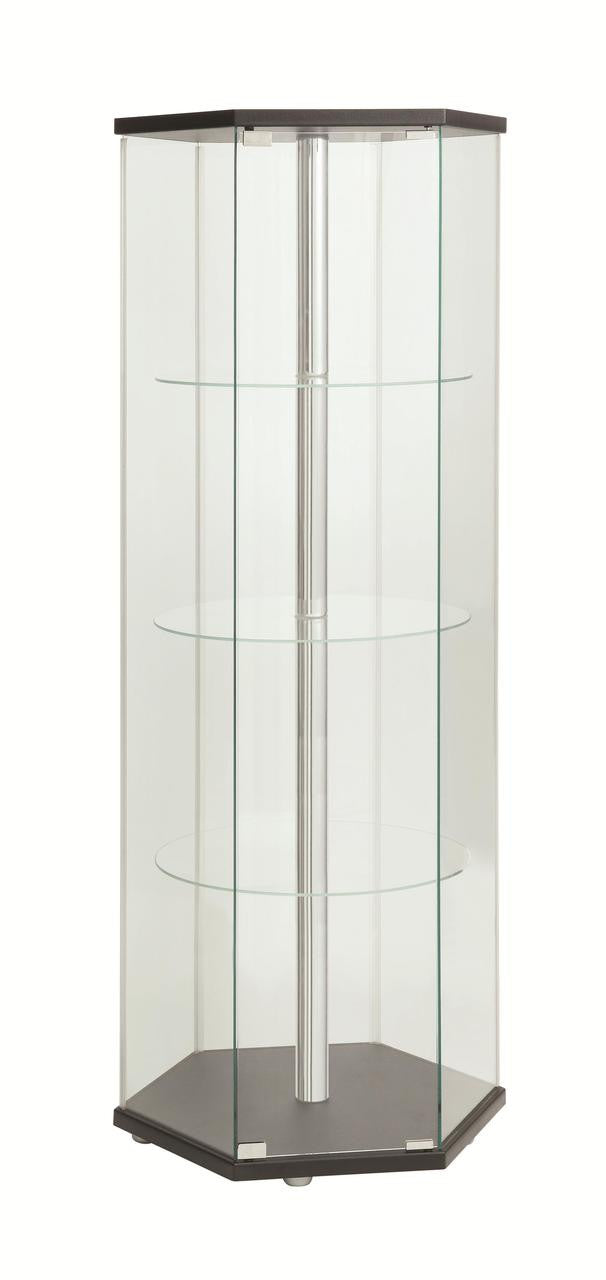 LANGPORT 24" Wide Black Curio Cabinet