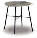 Laverford - Round End Table - Chrome / Black