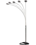 LENARD Chrome 5 Light Floor Lamp